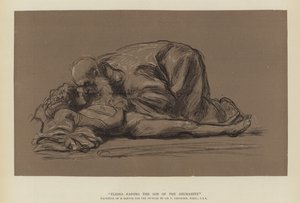 Elisa wekt de zoon van de Sunamitische vrouw op door Frederic Leighton